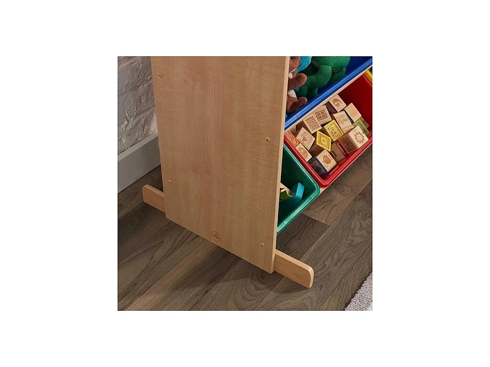 Unidad de almacenamiento de madera con 12 compartimentos para niños