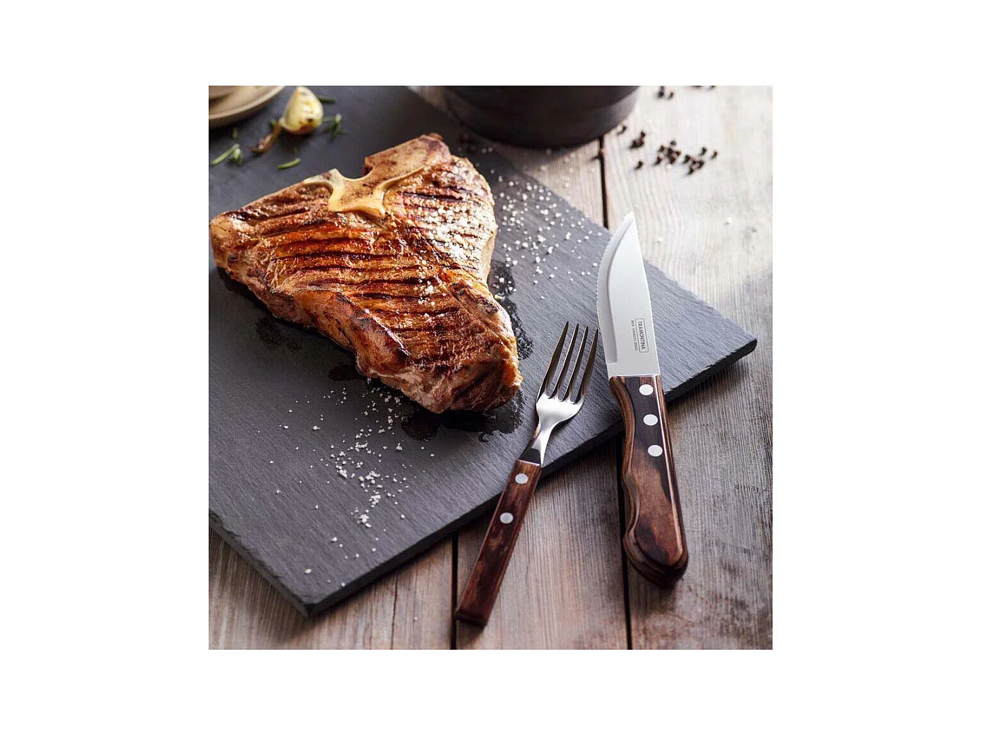 Malette pour barbecue 15 pièces en inox et bois Churrasco