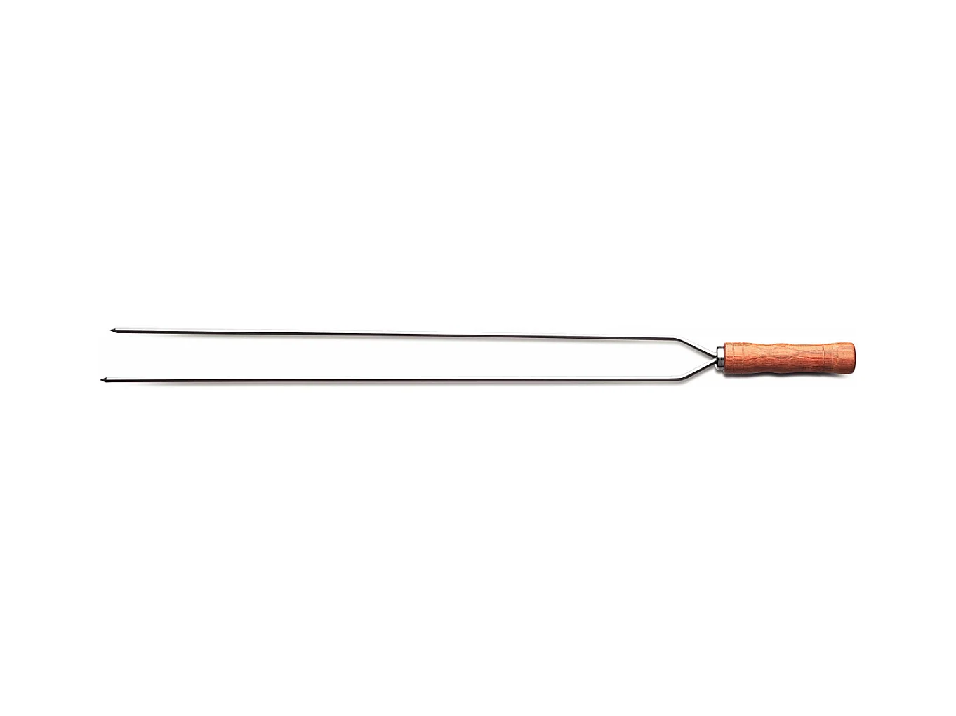 Brochette double en inox et bois Churrasco