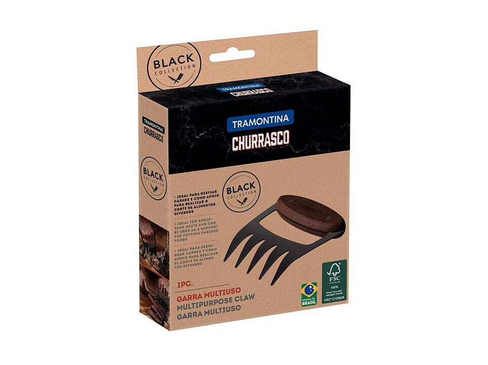 Griffe ours en inox et bois Churrasco