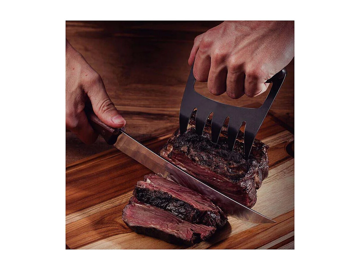 Griffe ours en inox et bois Churrasco