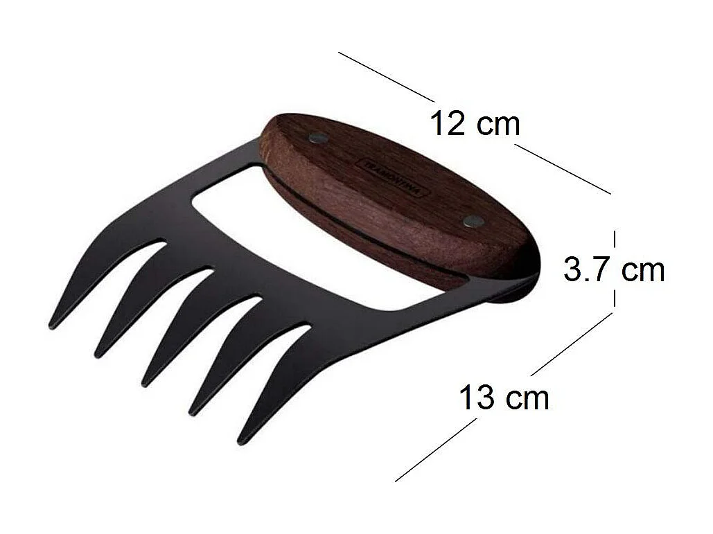 Griffe ours en inox et bois Churrasco