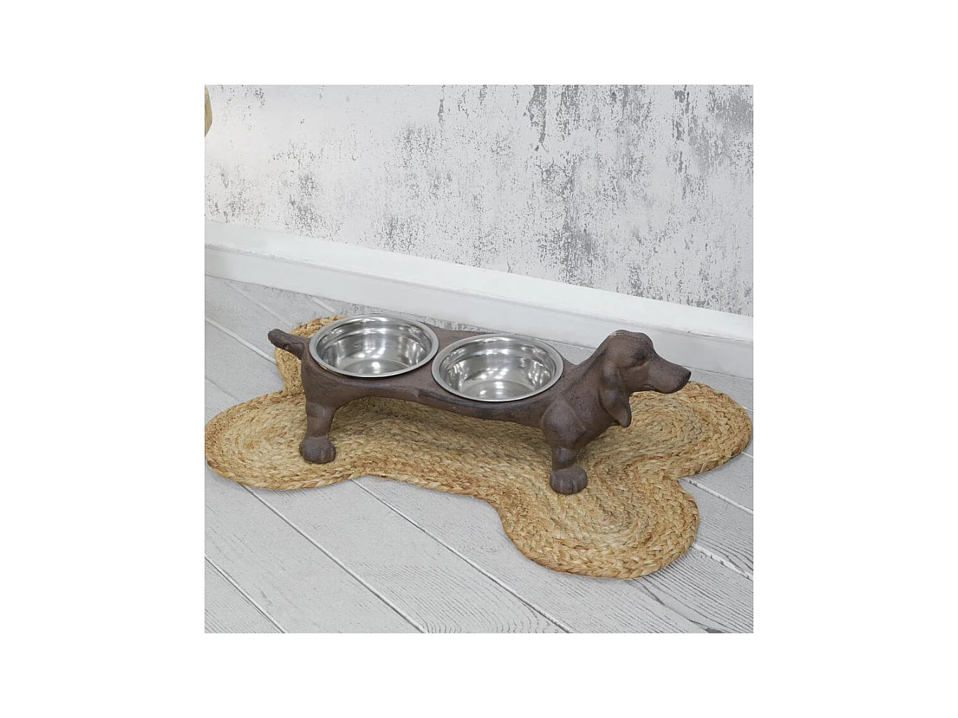 Tappeto in iuta con osso