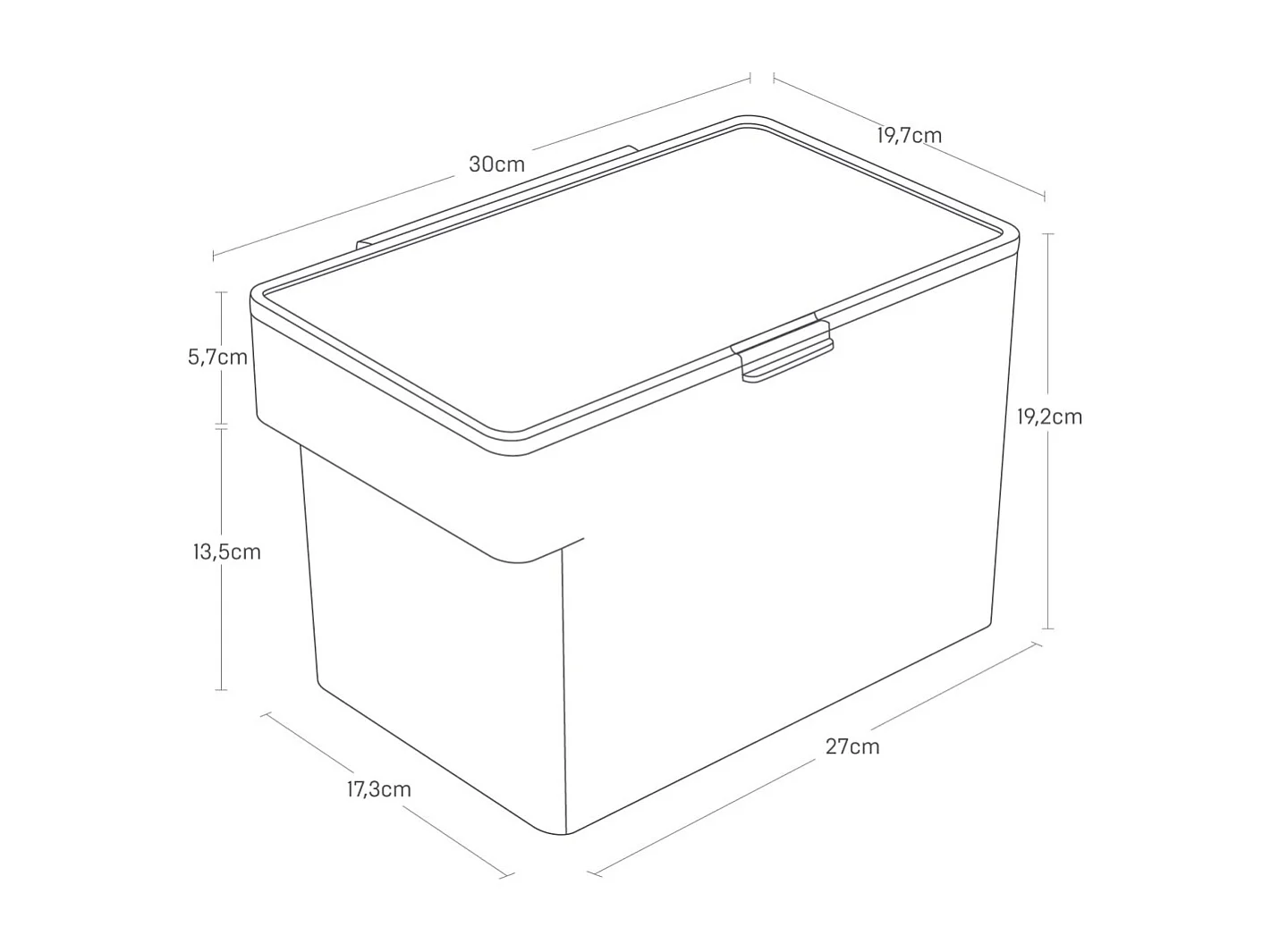 Boite à croquettes en plastique avec verre doseur Pet