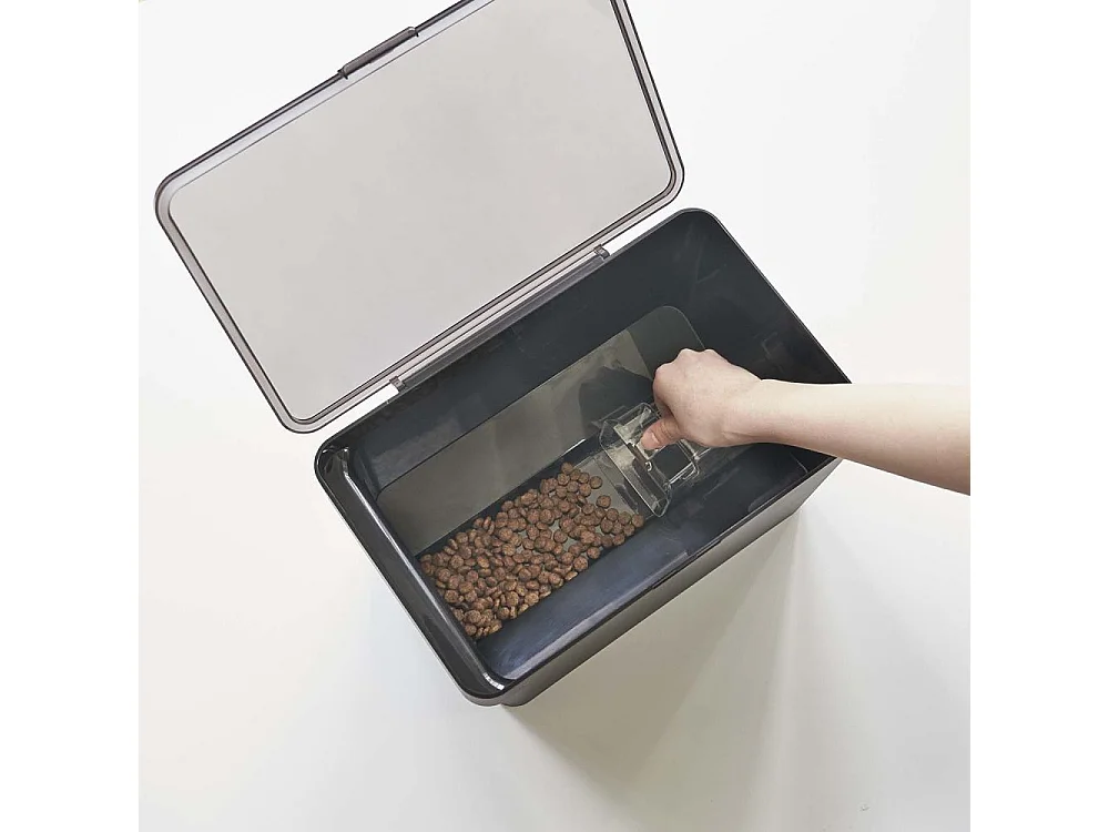 Boite à croquettes en plastique avec verre doseur Pet