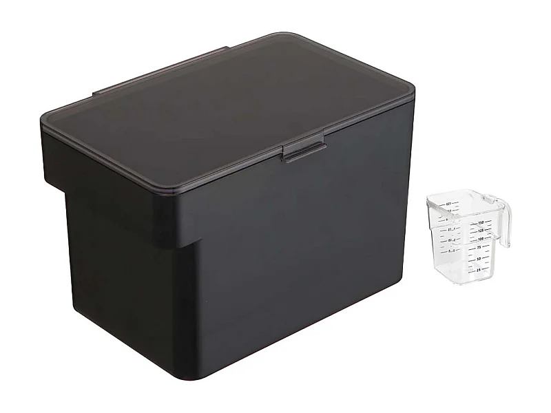 Boite à croquettes en plastique avec verre doseur Pet