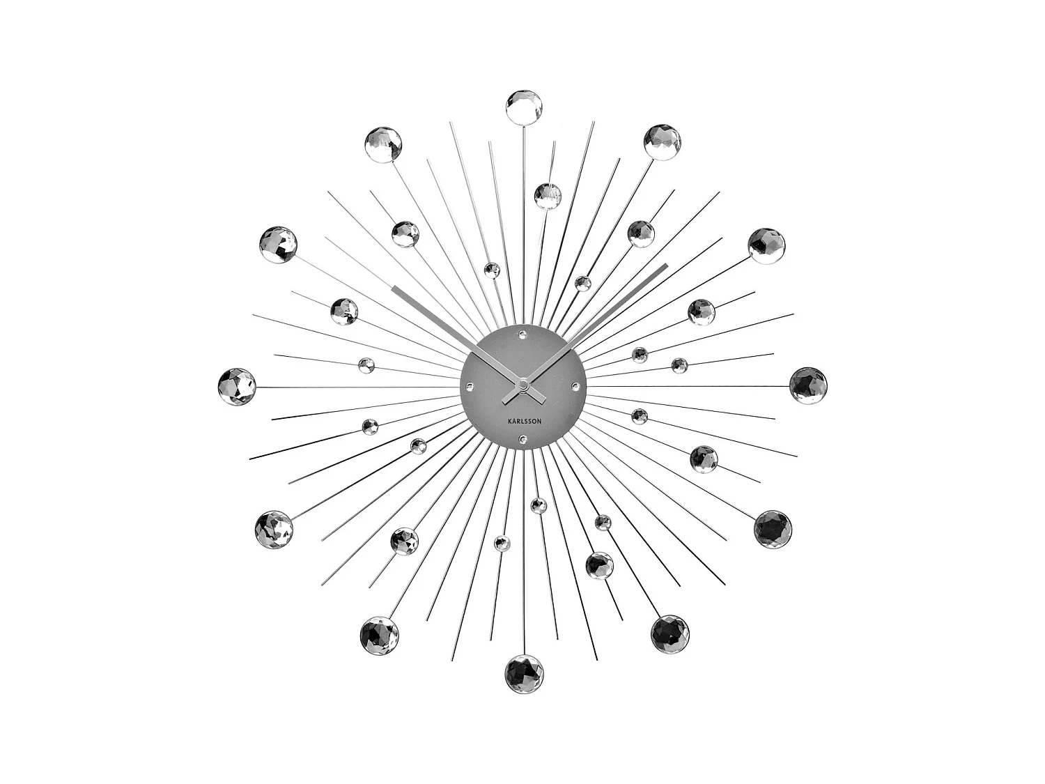 Horloge ronde en métal Sunburst 50 cm