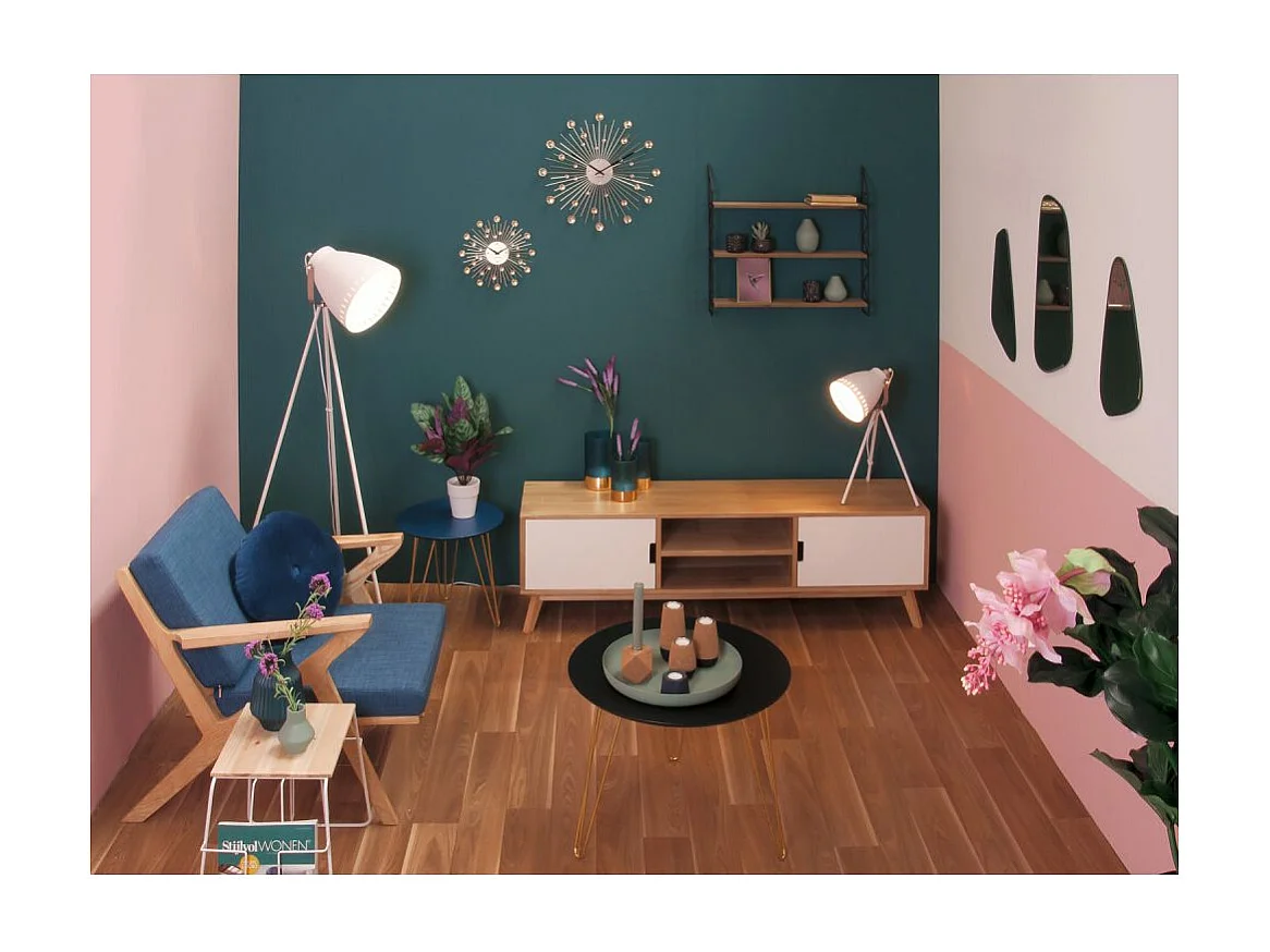 Wandklok Sunburst Large - Zilver- Ø50cm