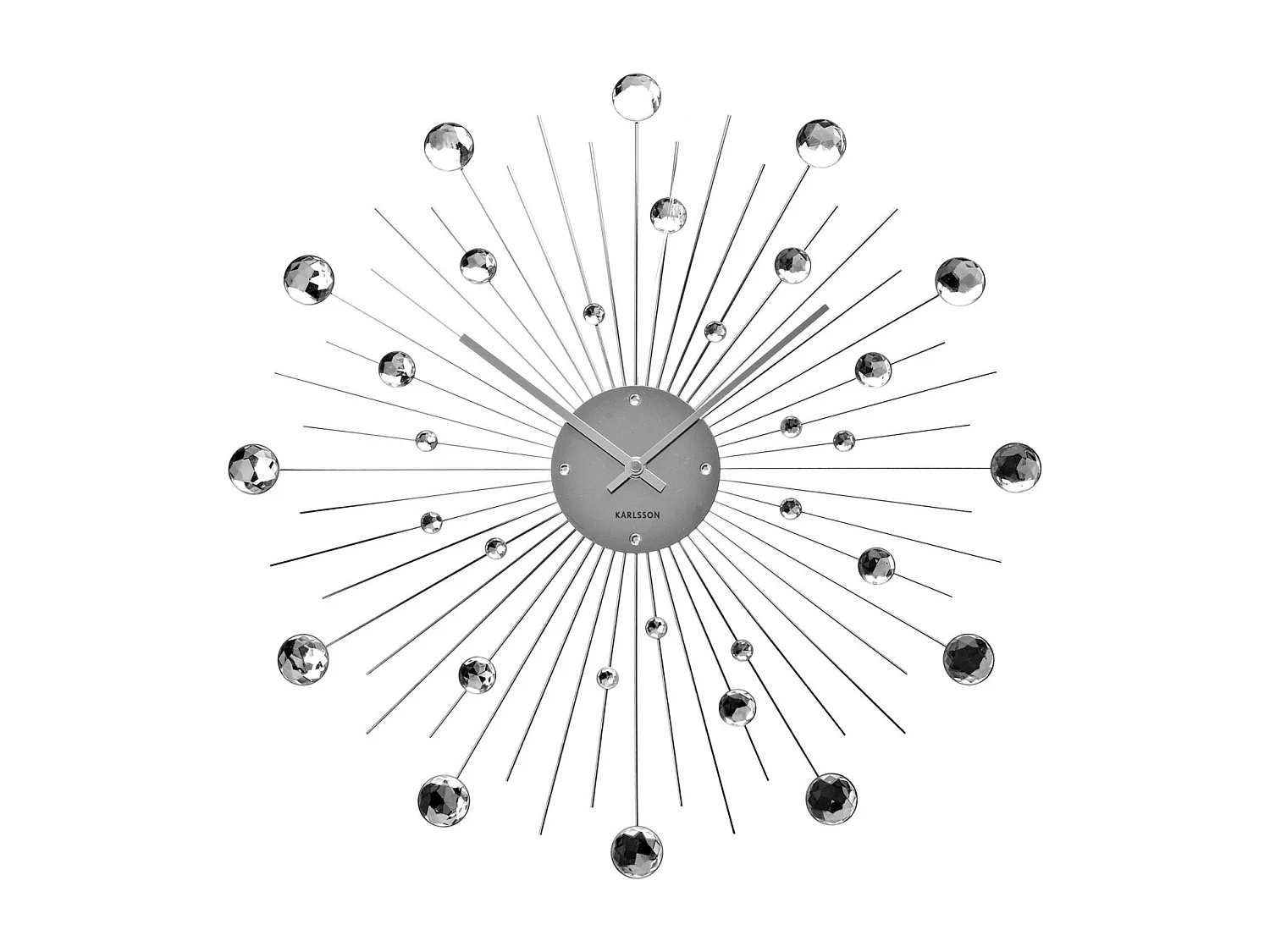 Horloge ronde en métal Sunburst 50 cm