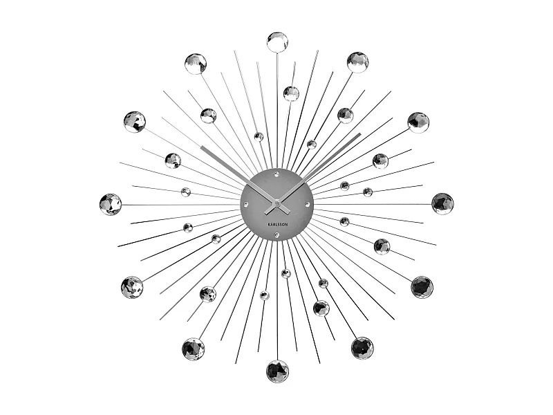 Horloge ronde en métal Sunburst 50 cm