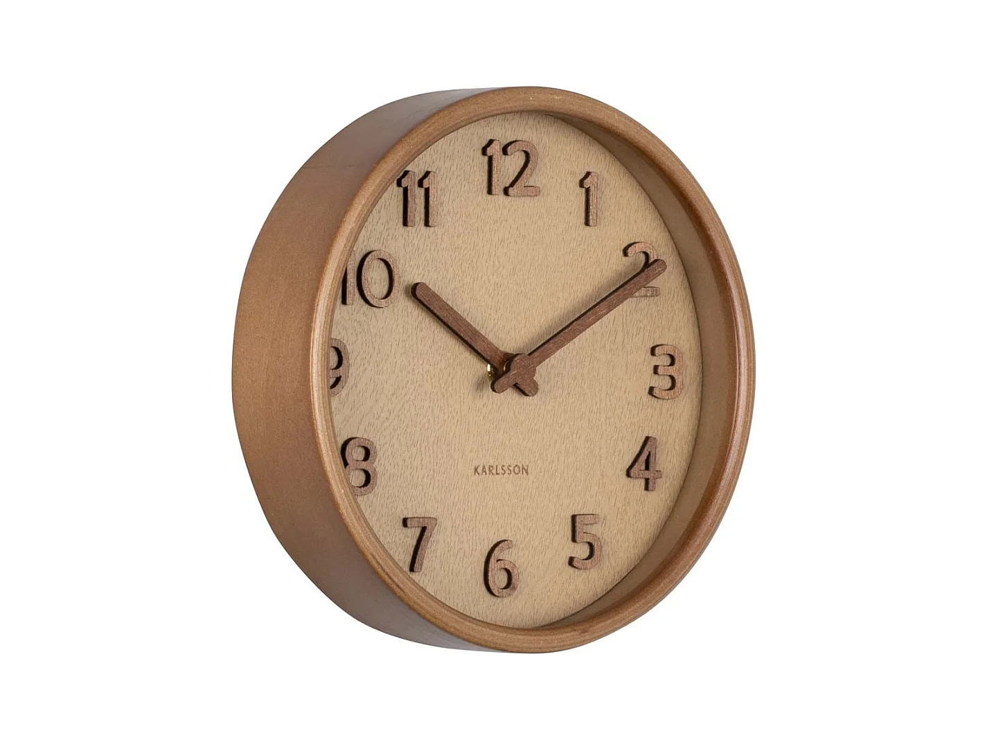 Horloge ronde en bois Pure grain 22 cm