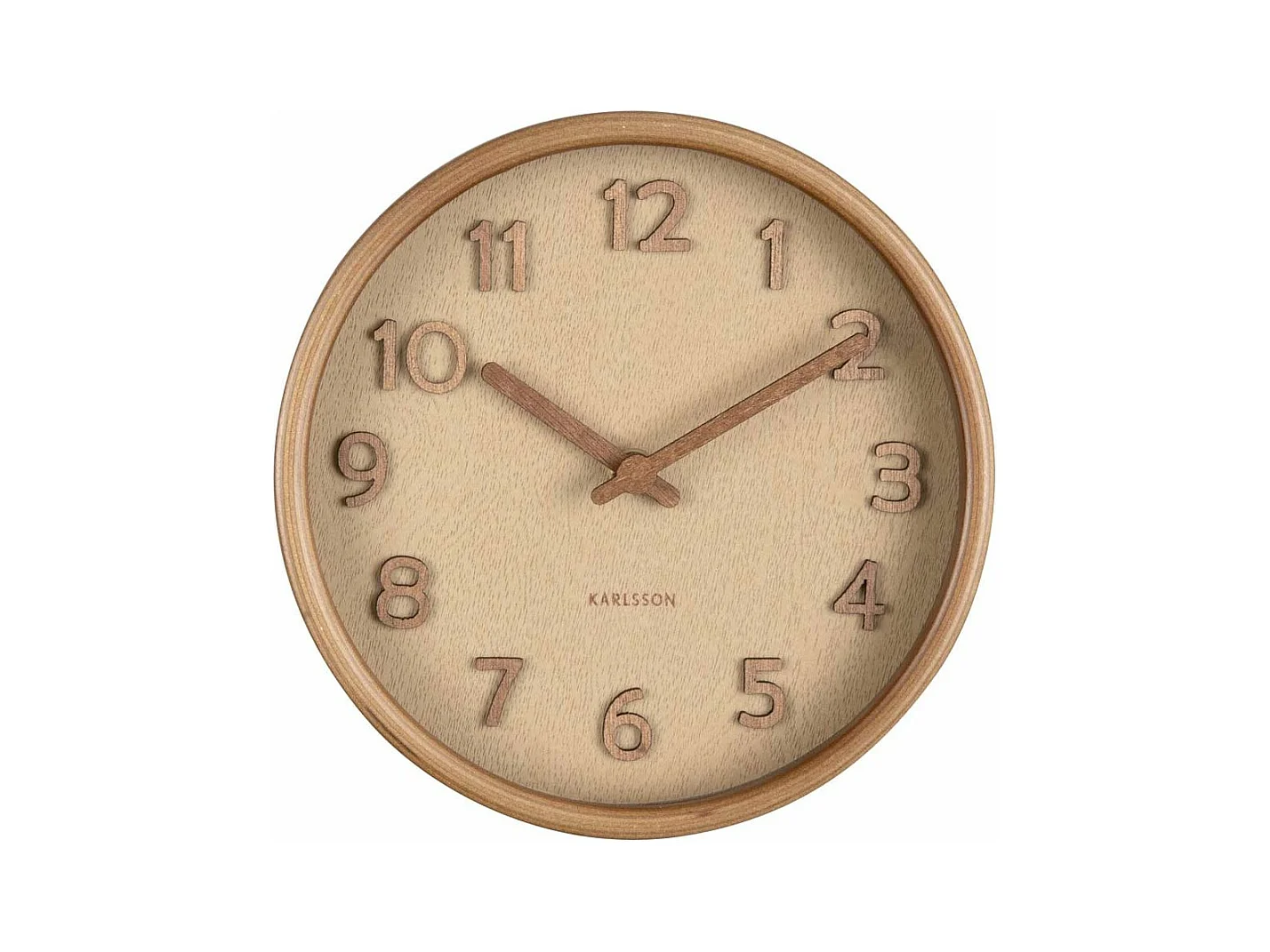 Runde Holzuhr Pure grain 22 cm