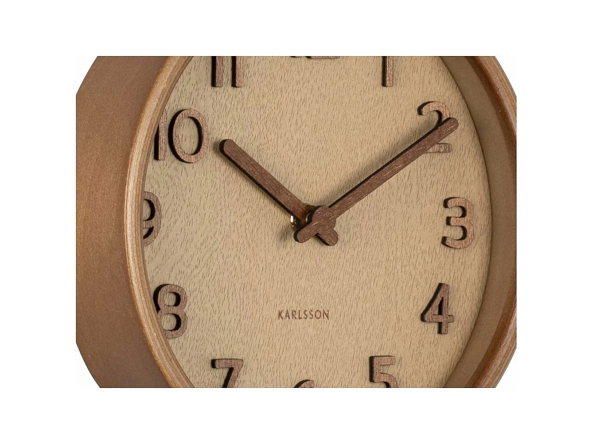 Runde Holzuhr Pure grain 22 cm