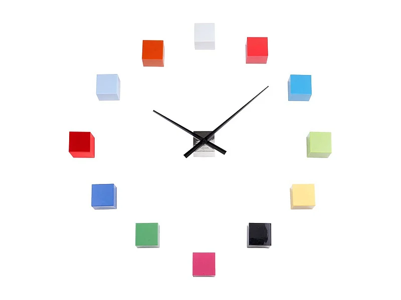 Horloge cubique DIY multicolore