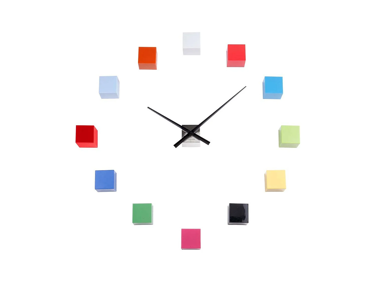 Horloge cubique DIY multicolore