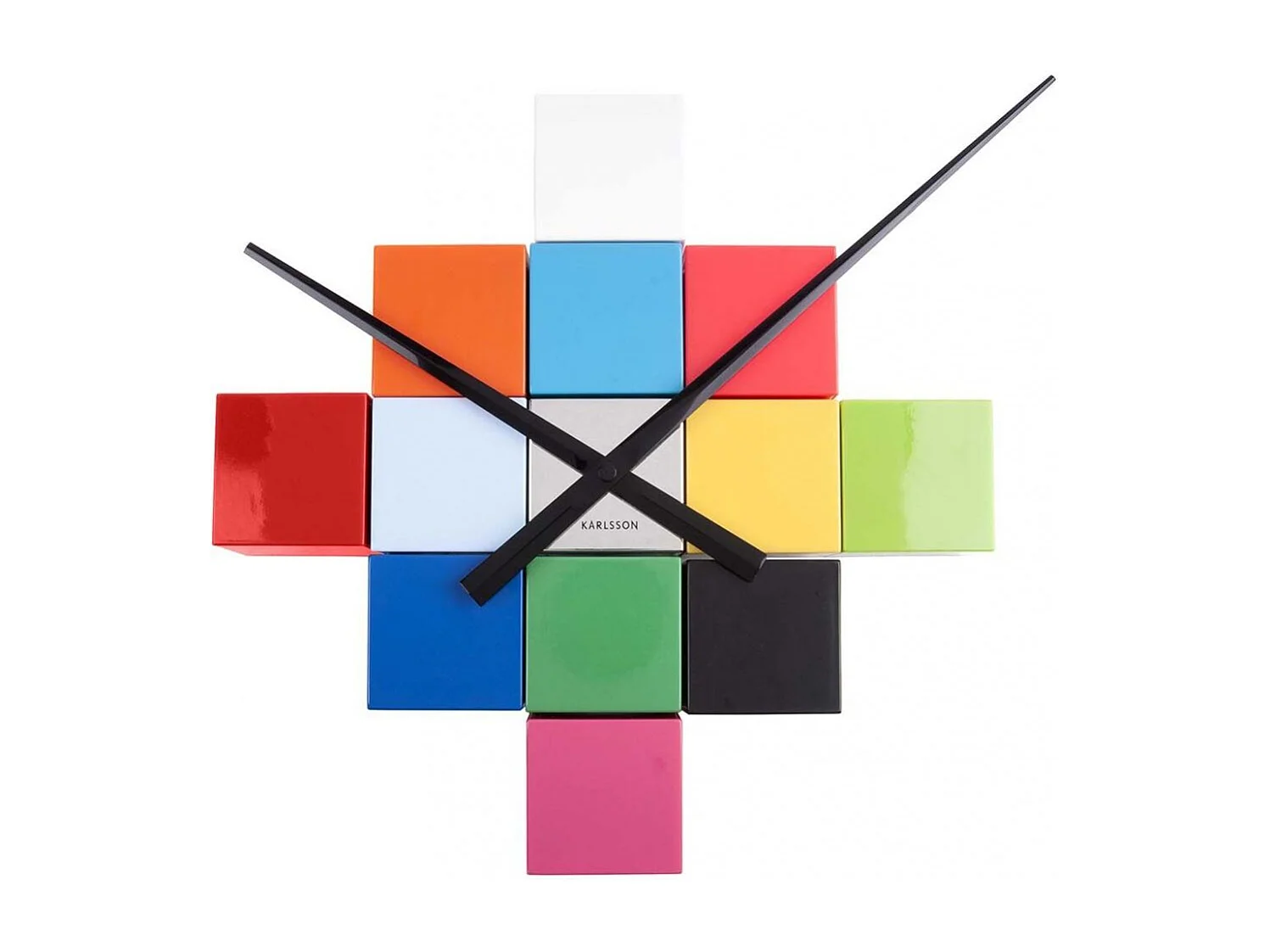 Horloge cubique DIY multicolore