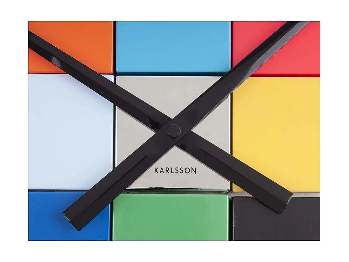 Wandklok DIY Cubic - Multicolor- Ø40cm