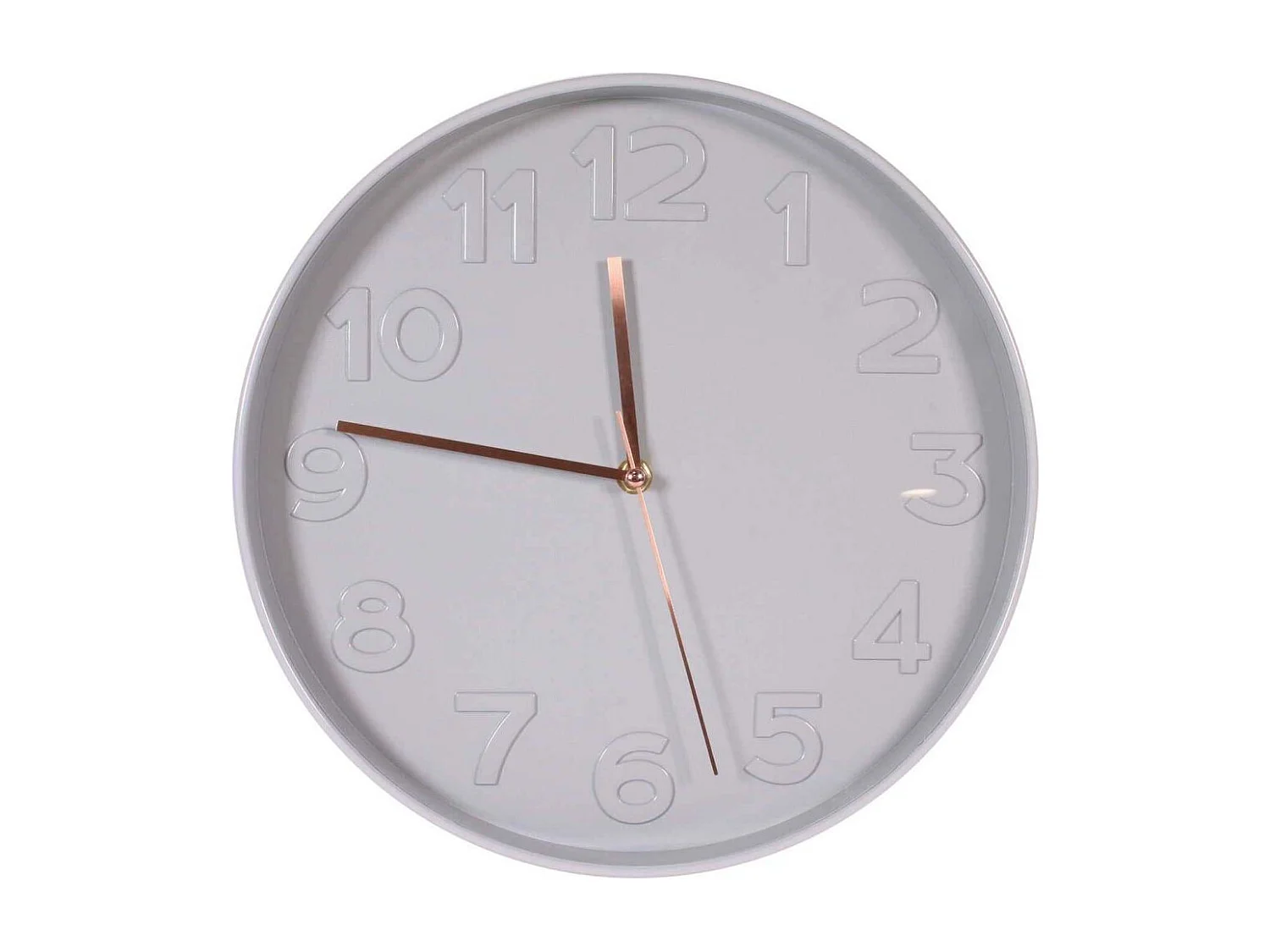 Horloge Ronde Contour Gris Gris