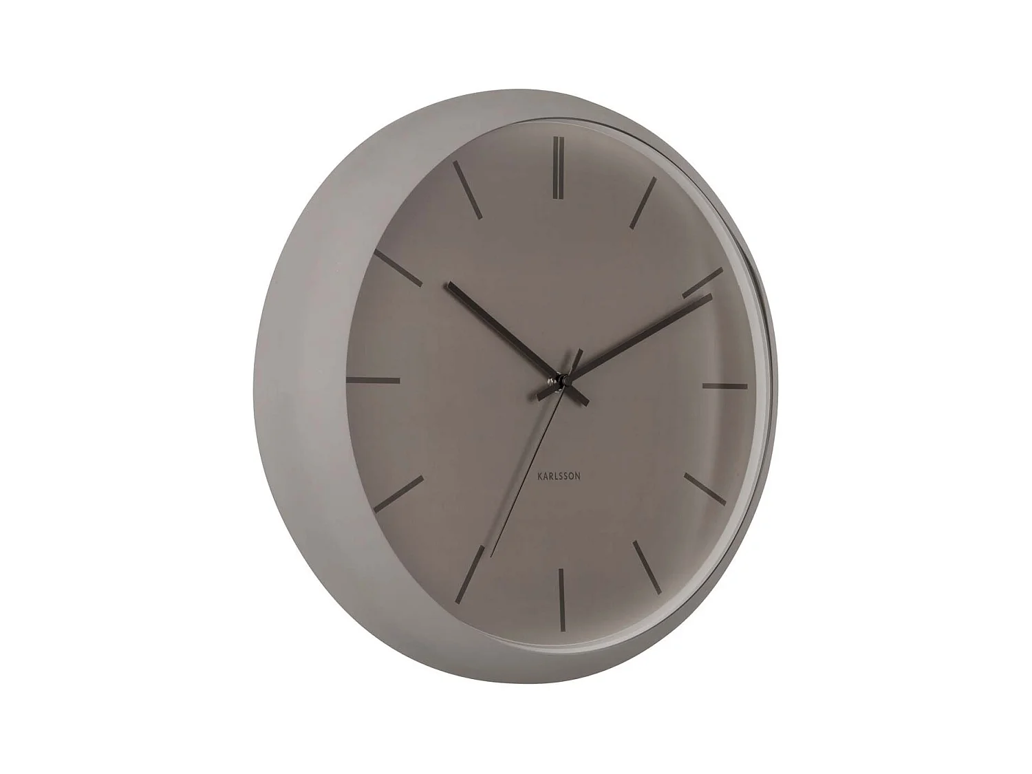 Zegar ścienny Nirvana Globe - Ciemny ciepły szary - Ø40cm