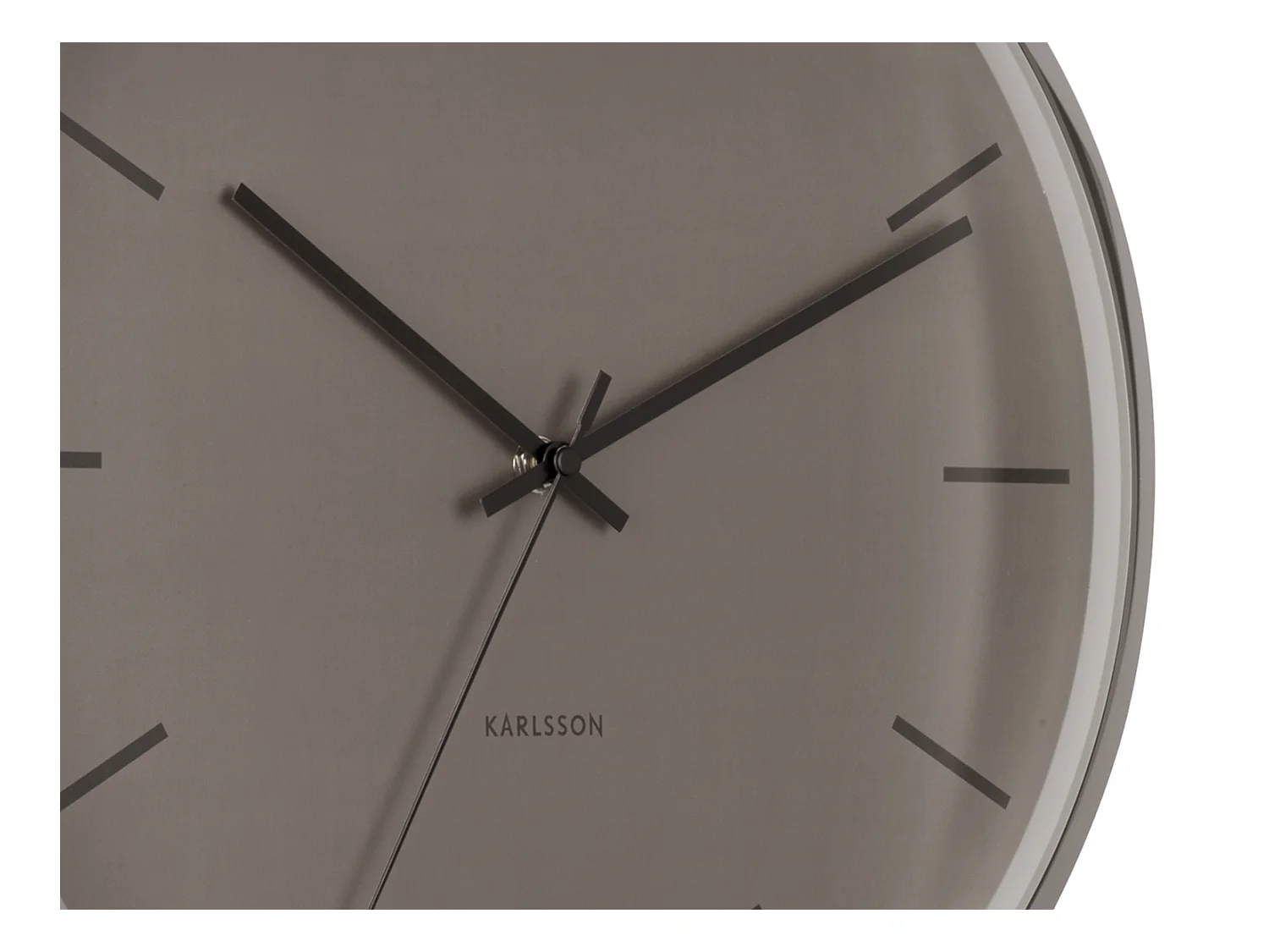 Zegar ścienny Nirvana Globe - Ciemny ciepły szary - Ø40cm
