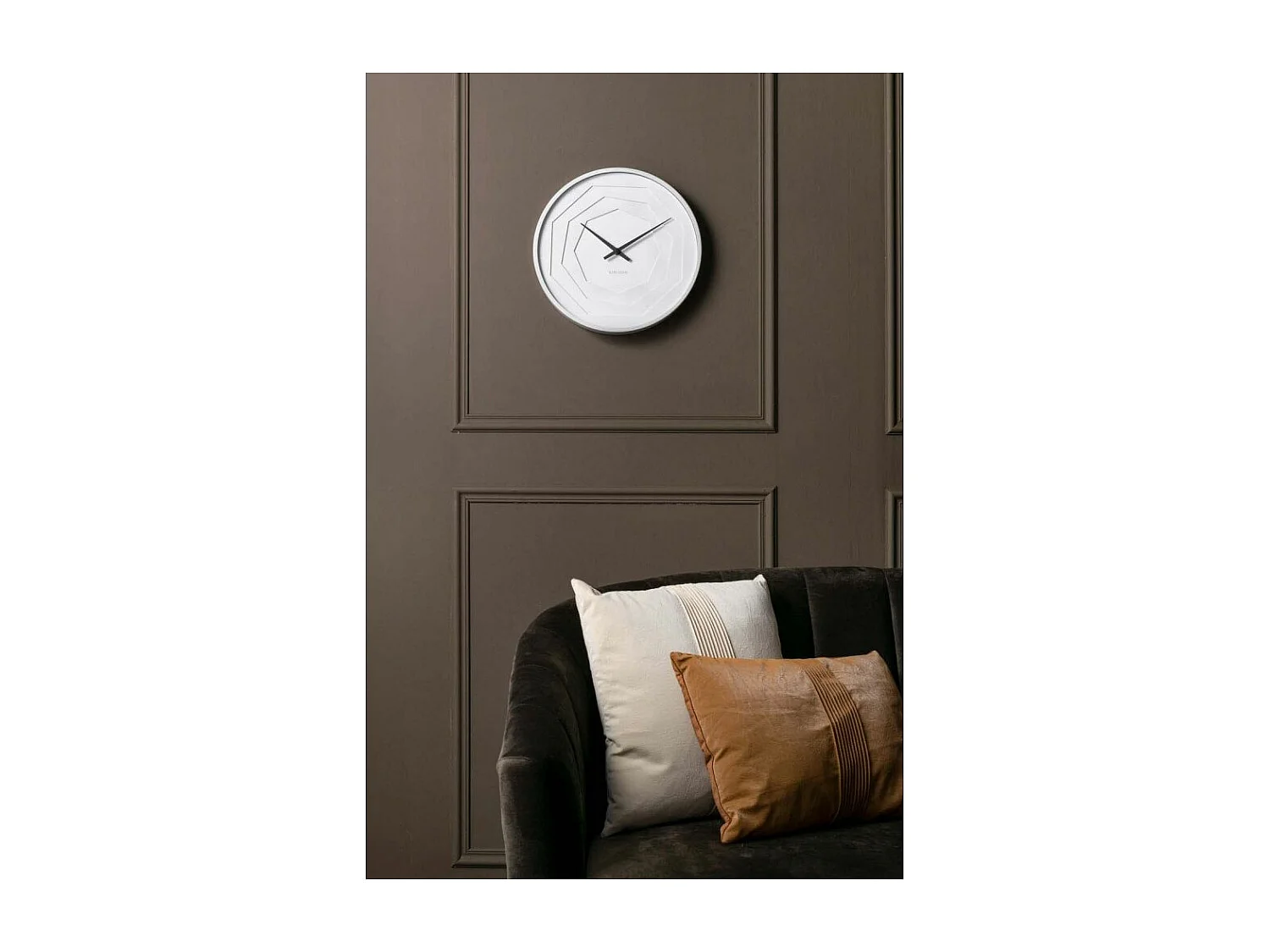 Horloge ronde en bois Origami 30 cm