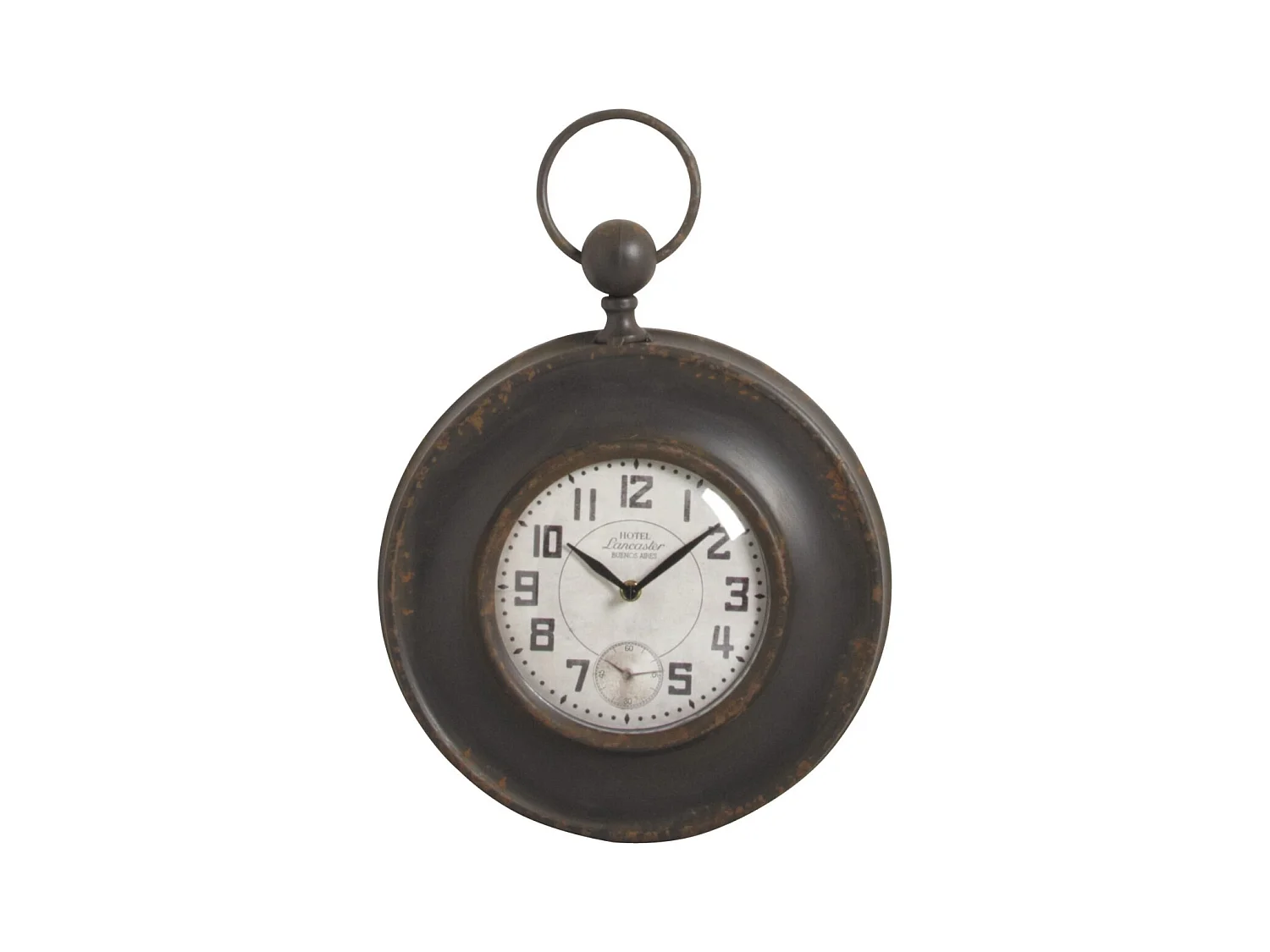 Horloge en métal et verre