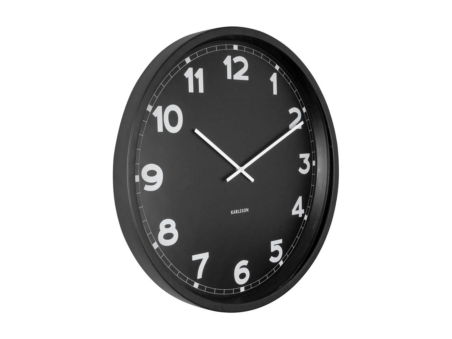 Zegar ścienny New Classic Duży - Czarny - Ø60cm