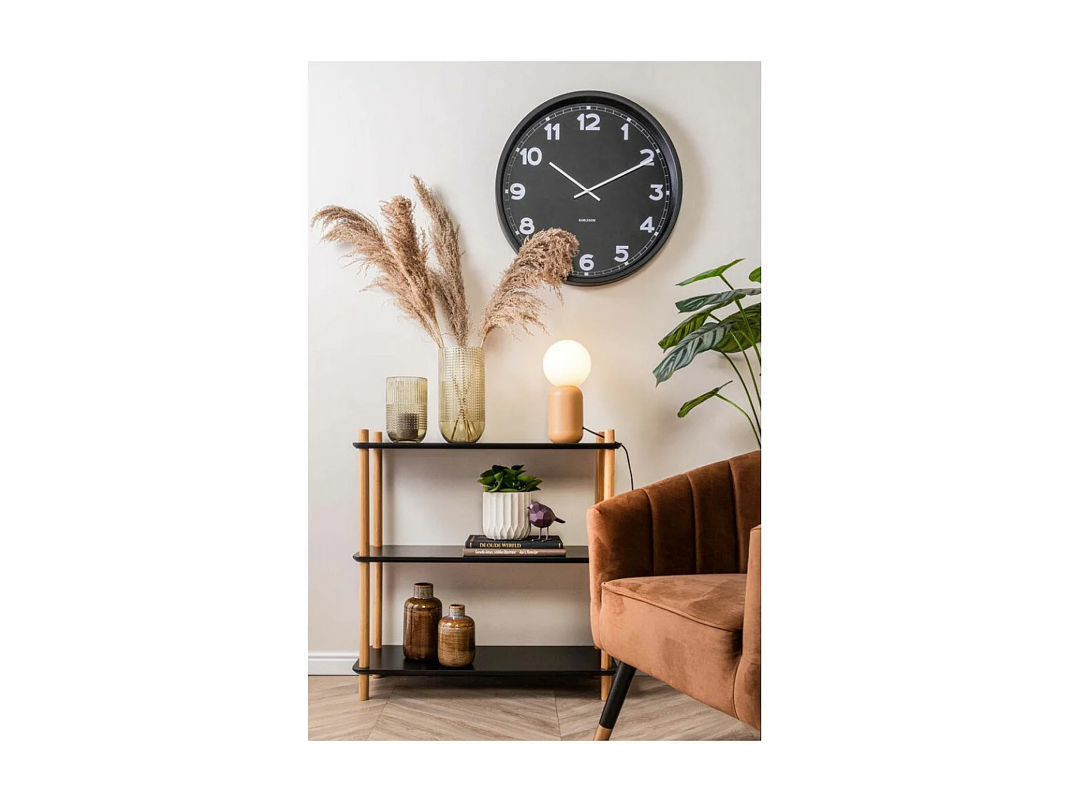 Zegar ścienny New Classic Duży - Czarny - Ø60cm