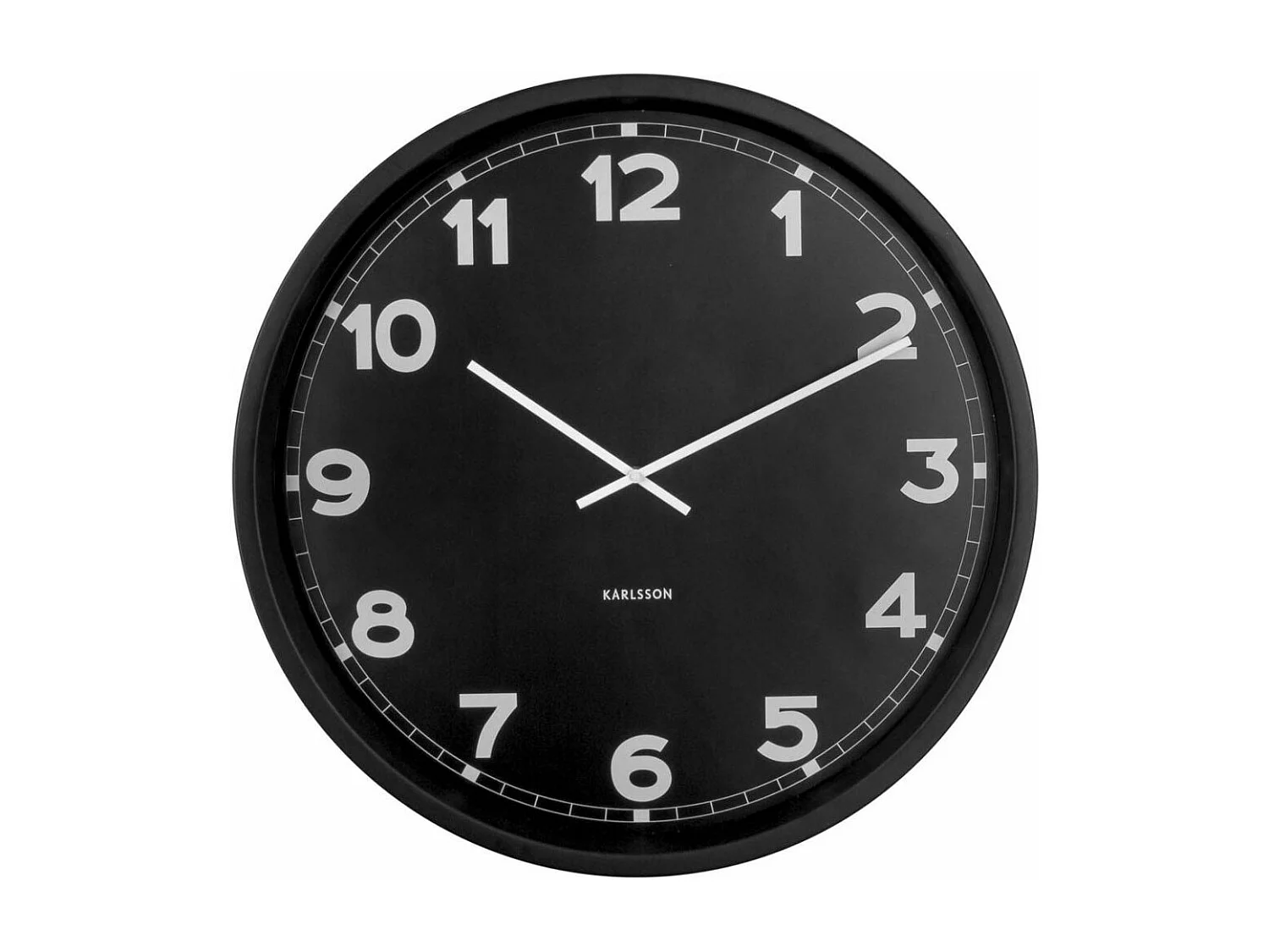 Zegar ścienny New Classic Duży - Czarny - Ø60cm