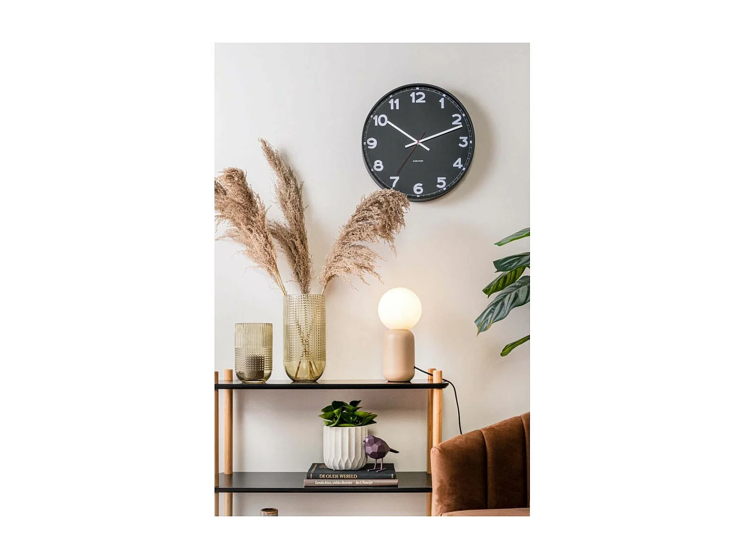 Zegar ścienny New Classic Duży - Czarny - Ø60cm