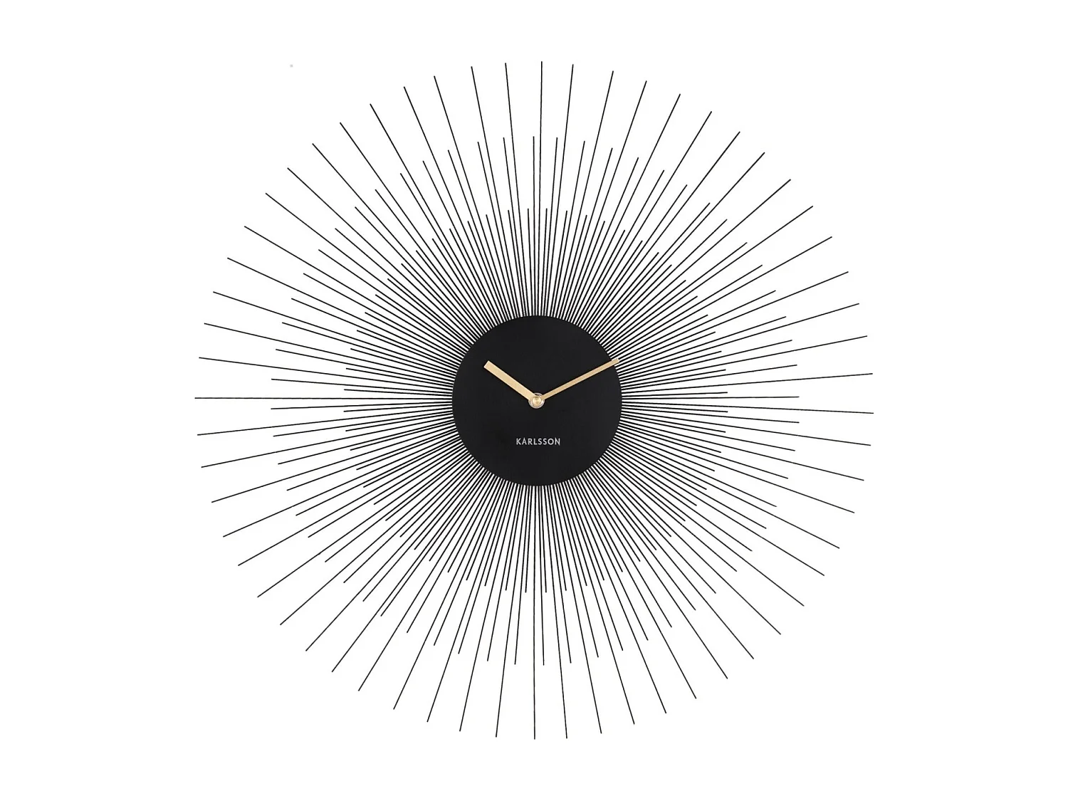 Wandklok Peony Large - Zwart- Ø60cm