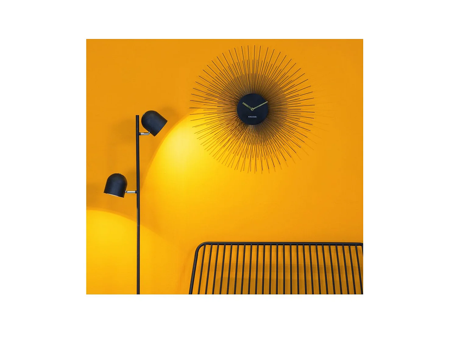 Wandklok Peony Large - Zwart- Ø60cm