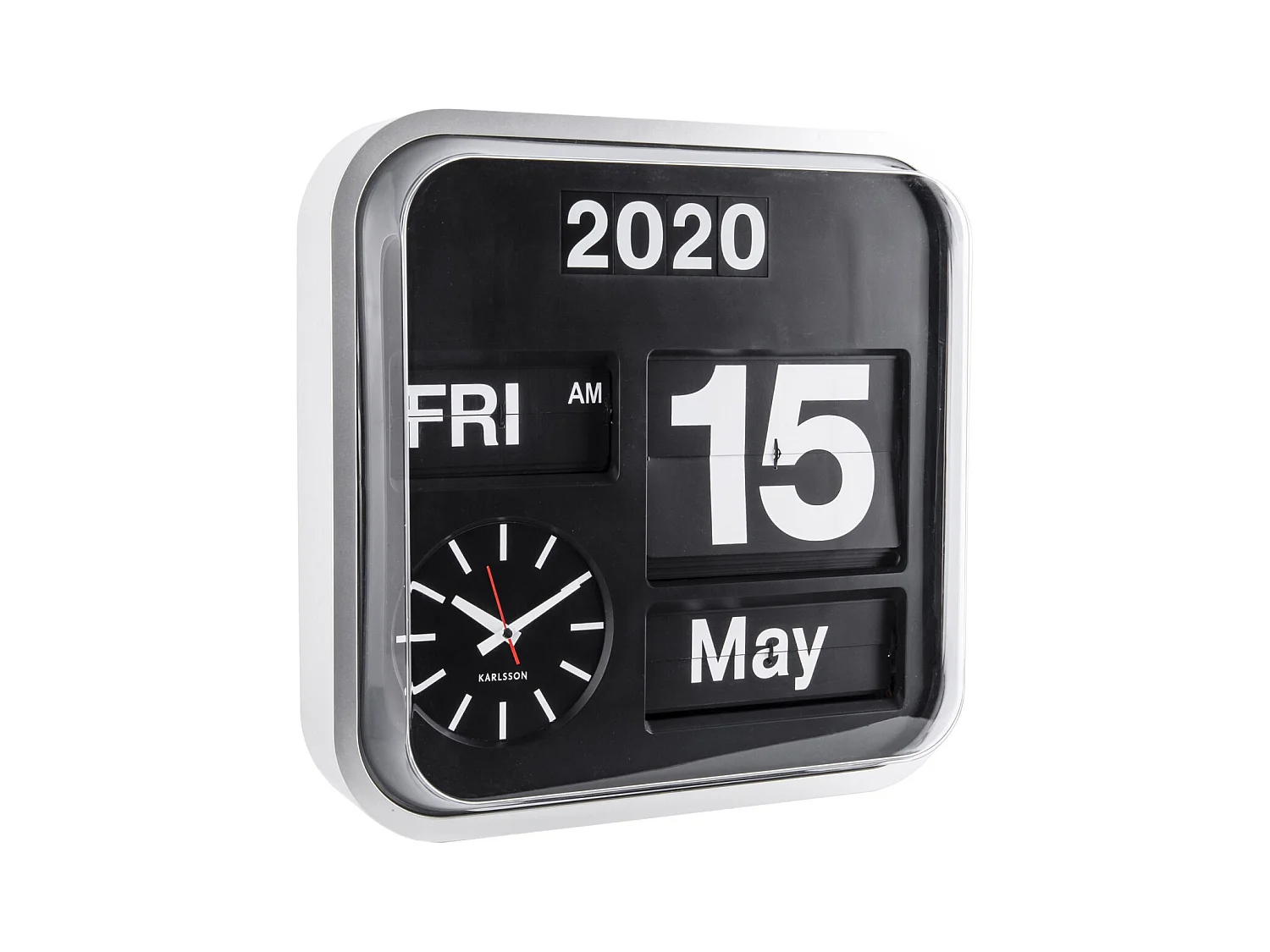 Horloge vintage Big Flip 43 cm Argent