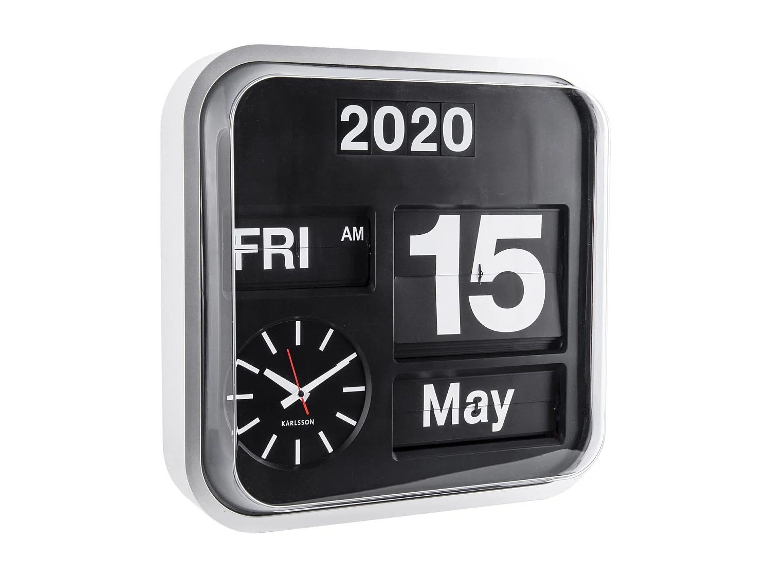 Horloge vintage Big Flip 43 cm Argent