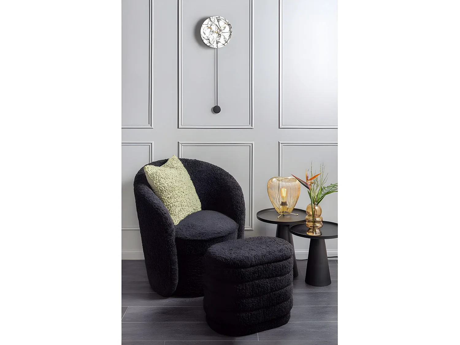 Orologio in poliresina imitazione marmo Orologio