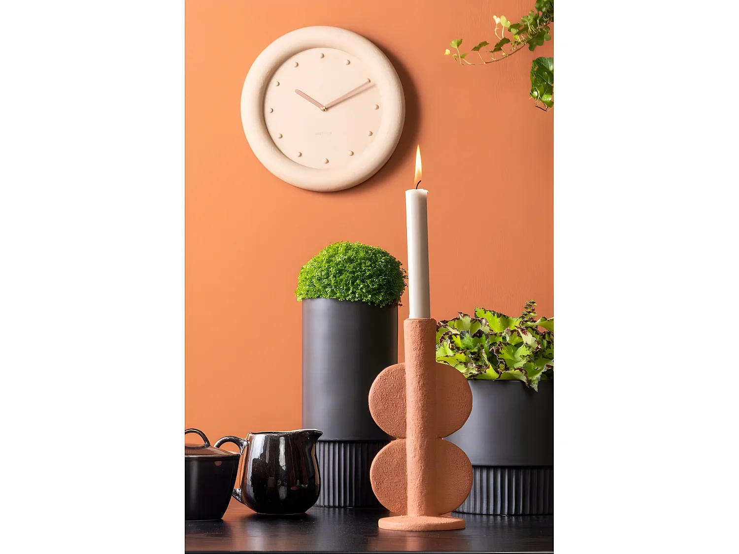 Orologio rotondo in resina Petra 30 cm