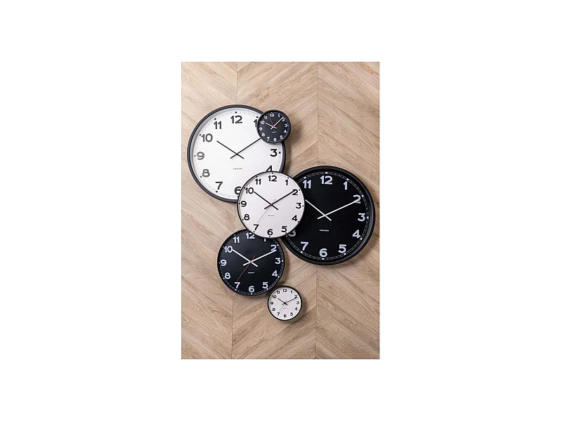 Horloge ronde en métal New classic 40 cm Noir