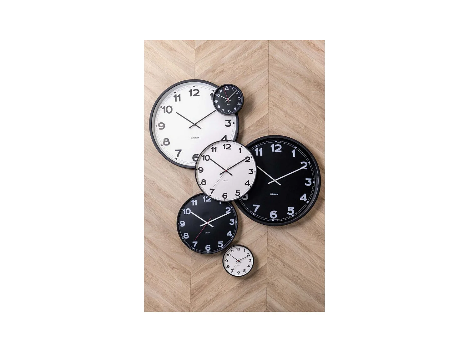 Horloge ronde en métal New classic 40 cm Noir