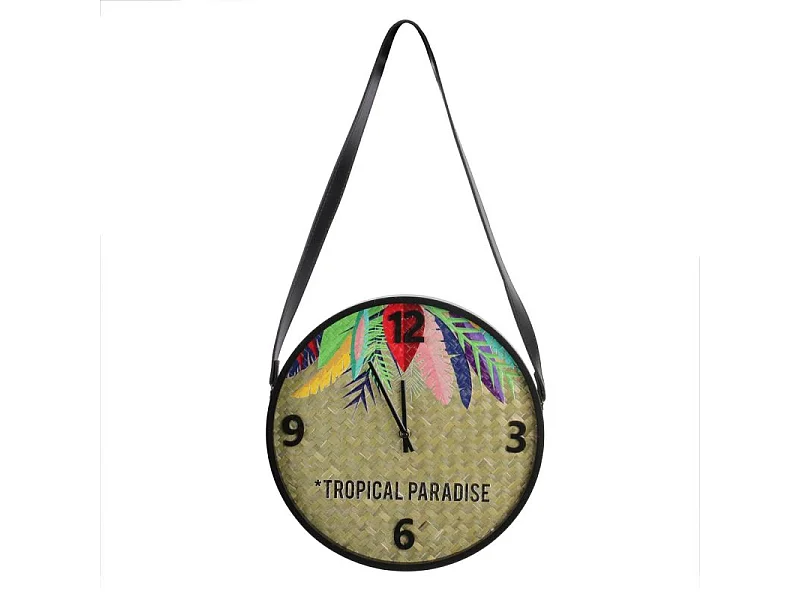 Horloge à Suspendre "Exotic Tressée" 58cm Naturel