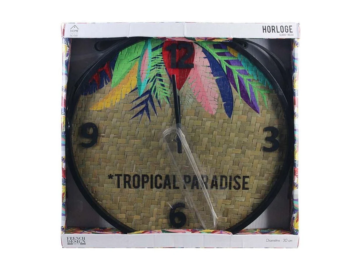 Horloge à Suspendre "Exotic Tressée" 58cm Naturel