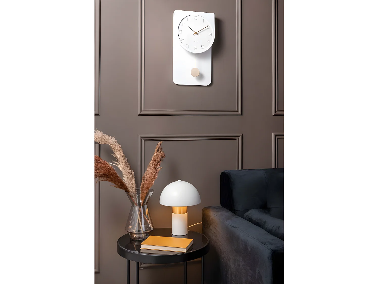 Reloj de madera Casa 22 x 39 cm