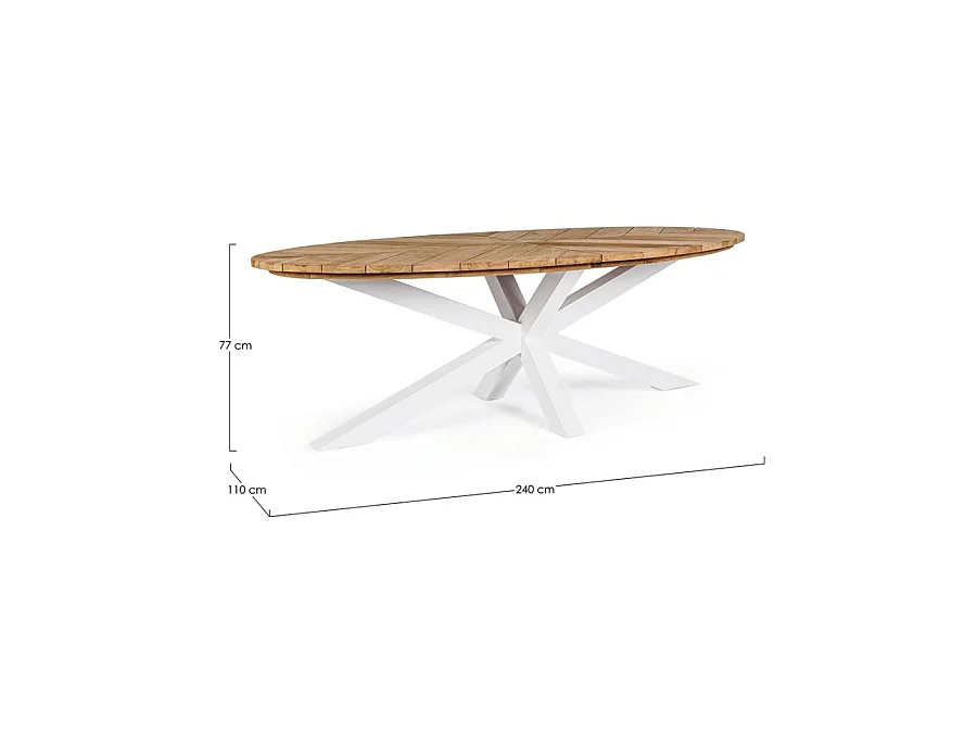 Table de Jardin 10 places PALMDALE blanc