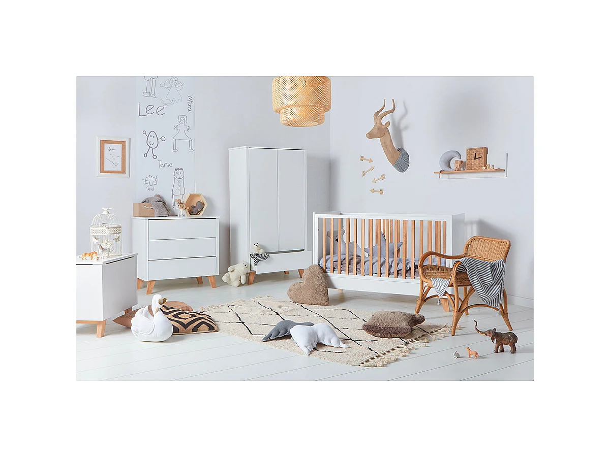 Commode 3 tiroirs Zara Blanc