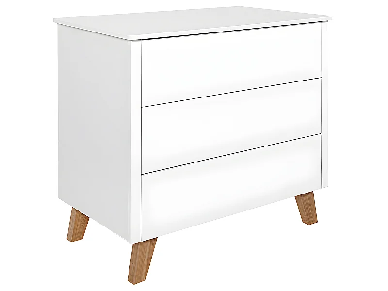 Commode 3 tiroirs Zara Blanc