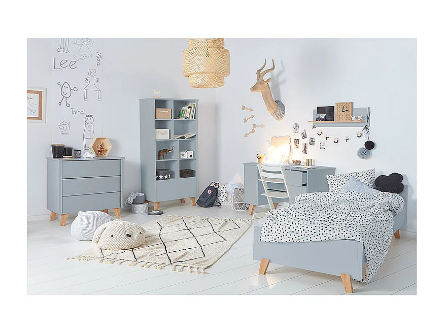 Commode 3 tiroirs Zara Gris