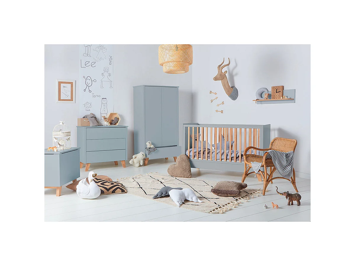Commode 3 tiroirs Zara Gris