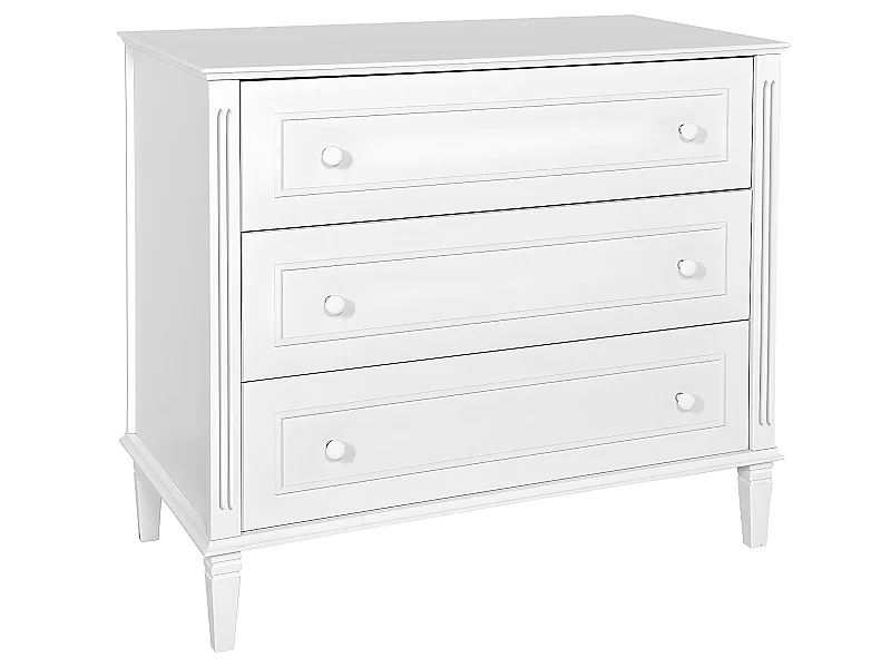 Commode 3 tiroirs Bianka Blanc