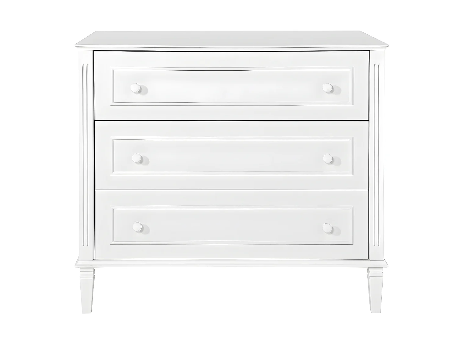 Commode 3 tiroirs Bianka Blanc