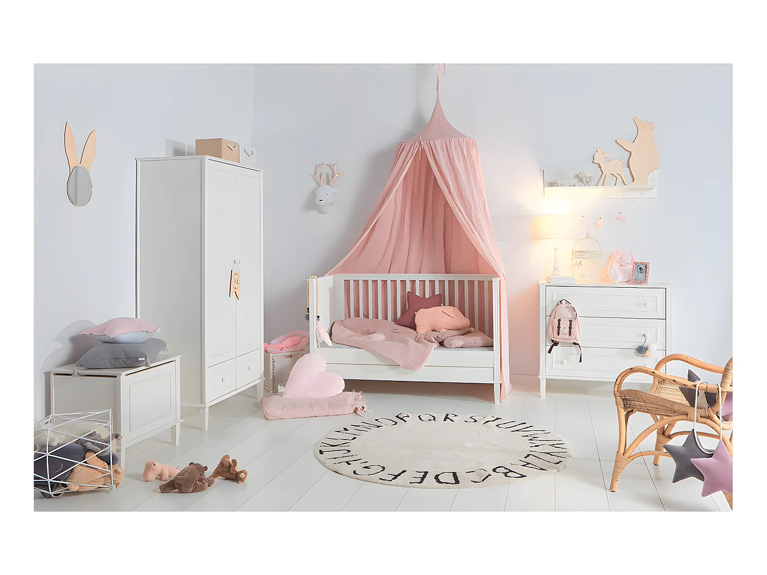 Commode 3 tiroirs Bianka Blanc