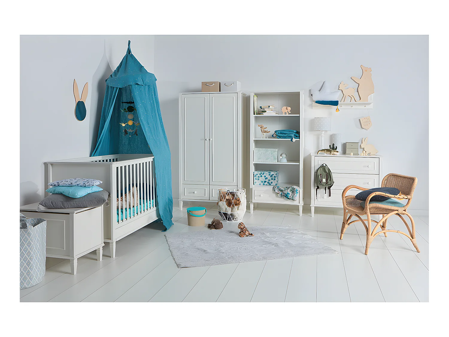 Commode 3 tiroirs Bianka Blanc